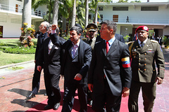 رییس جمهور در مراسم وداع و بزرگداشت هوگوچاوز